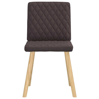 Eetkamerstoelen 6 st stof donkerbruin