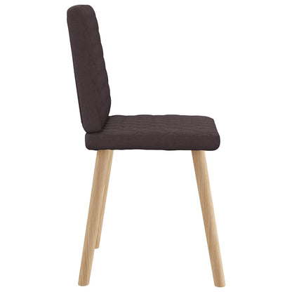 Eetkamerstoelen 6 st stof donkerbruin