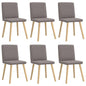 Eetkamerstoelen 6 st stof taupe