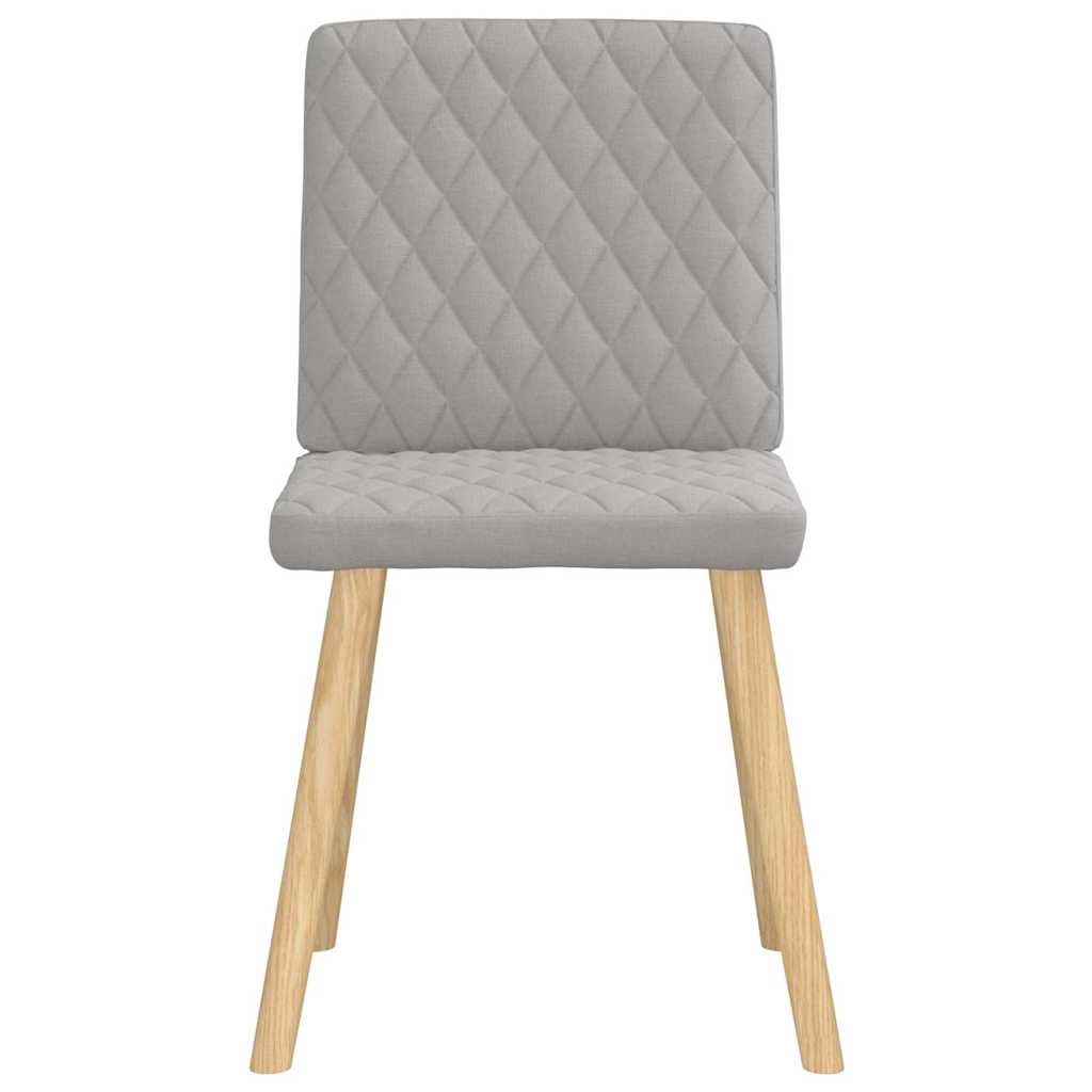 Eetkamerstoelen 6 st stof wolk grijs