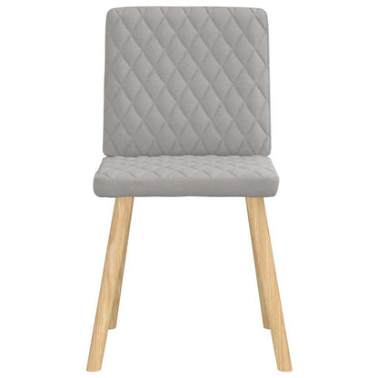Eetkamerstoelen 6 st stof wolk grijs