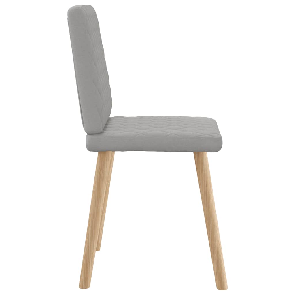 Eetkamerstoelen 6 st stof wolk grijs