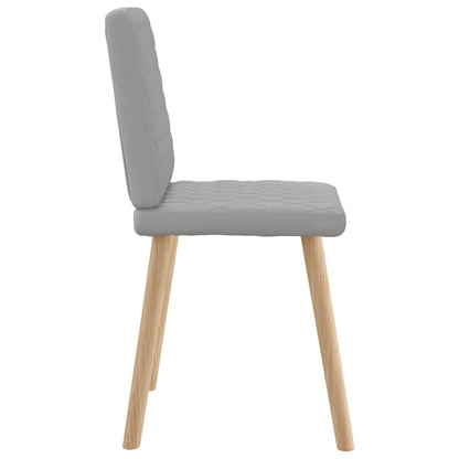 Eetkamerstoelen 6 st stof wolk grijs