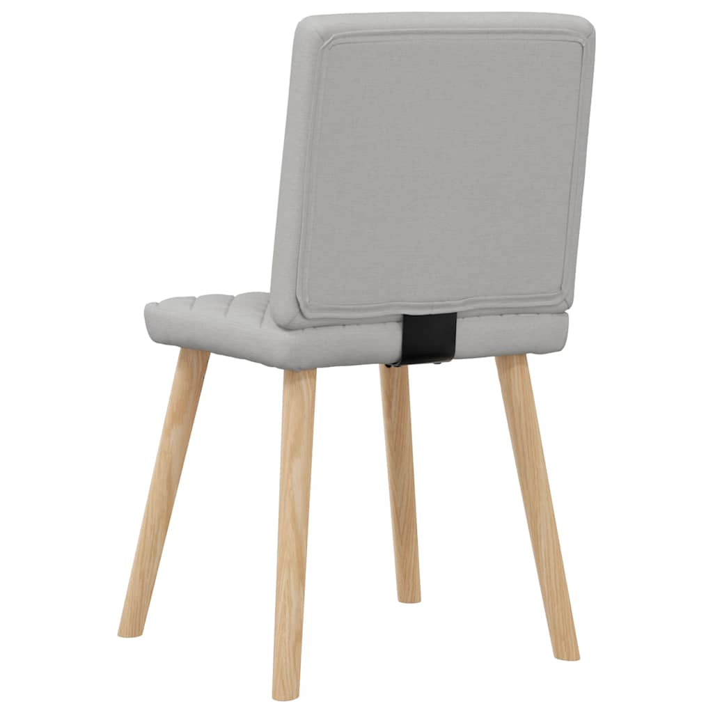 Eetkamerstoelen 6 st stof wolk grijs