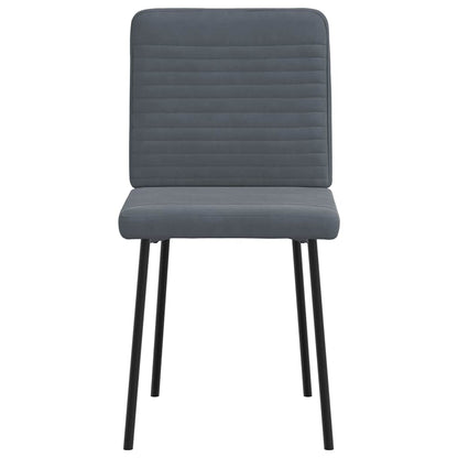 Eetkamerstoelen 6 st fluweel donkergrijs