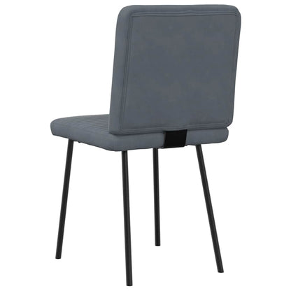 Eetkamerstoelen 6 st fluweel donkergrijs