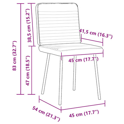 Eetkamerstoelen 6 st fluweel crèmekleurig