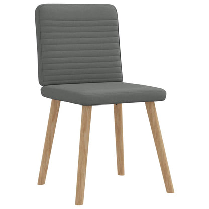 Eetkamerstoelen 6 st stof donkergrijs