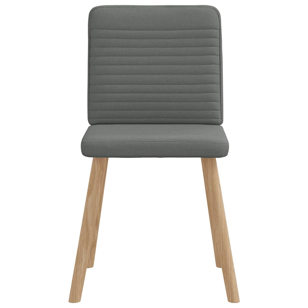 Eetkamerstoelen 6 st stof donkergrijs