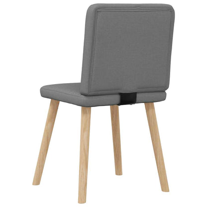 Eetkamerstoelen 6 st stof donkergrijs