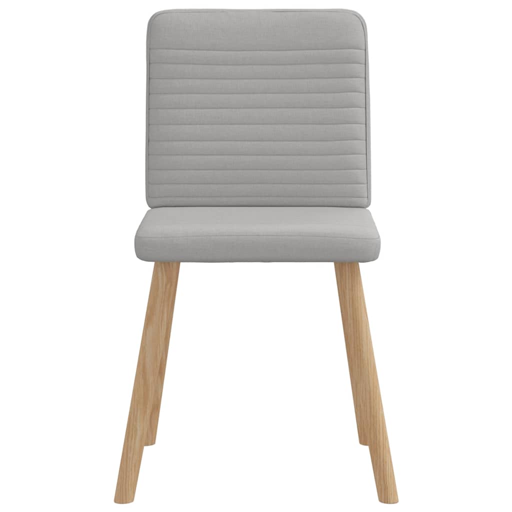 Eetkamerstoelen 6 st stof wolk grijs