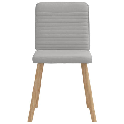 Eetkamerstoelen 6 st stof wolk grijs
