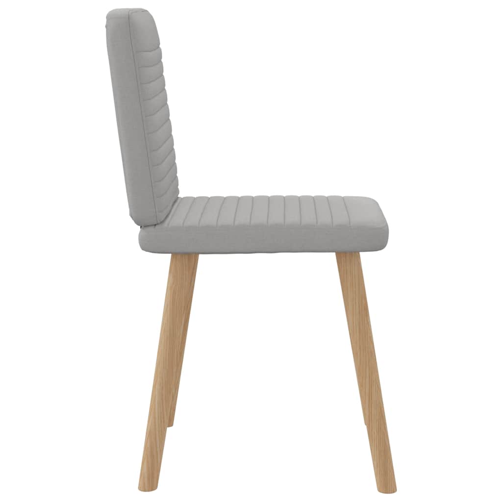 Eetkamerstoelen 6 st stof wolk grijs