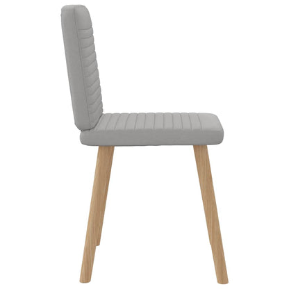 Eetkamerstoelen 6 st stof wolk grijs
