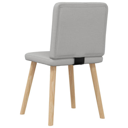 Eetkamerstoelen 6 st stof wolk grijs