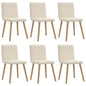 Eetkamerstoelen 6 st linnen