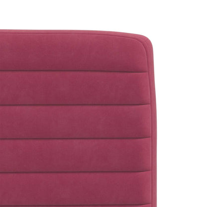 Eetkamerstoelen 6 st fluweel wijnrood