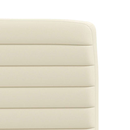 Eetkamerstoelen 6 st kunstleer crèmekleurig