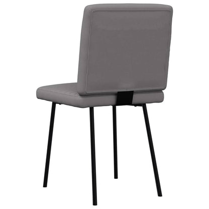 Eetkamerstoelen 6 st kunstleer grijs