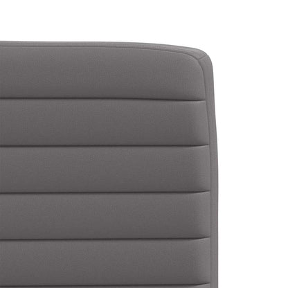 Eetkamerstoelen 6 st kunstleer grijs