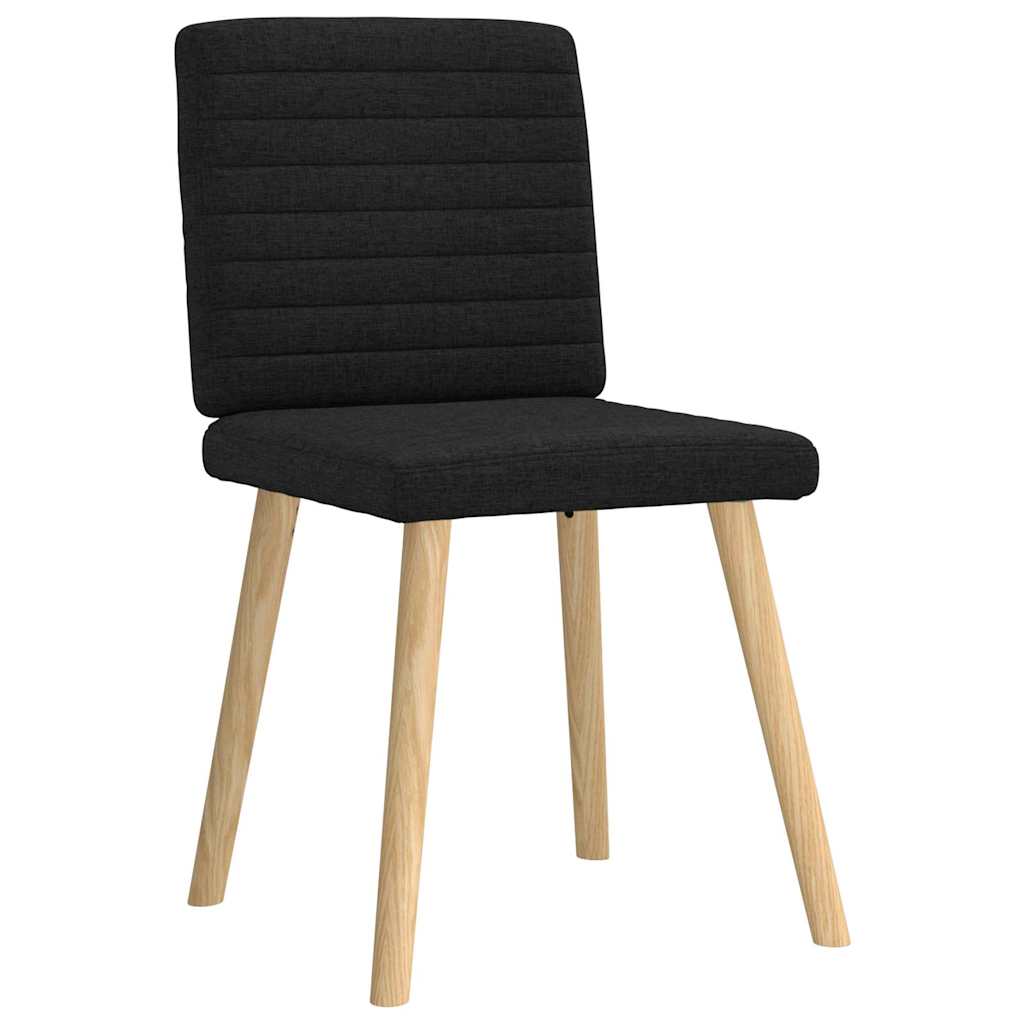 Eetkamerstoelen 6 st stof zwart