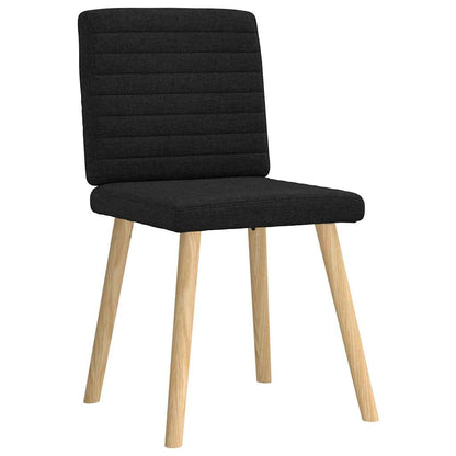 Eetkamerstoelen 6 st stof zwart