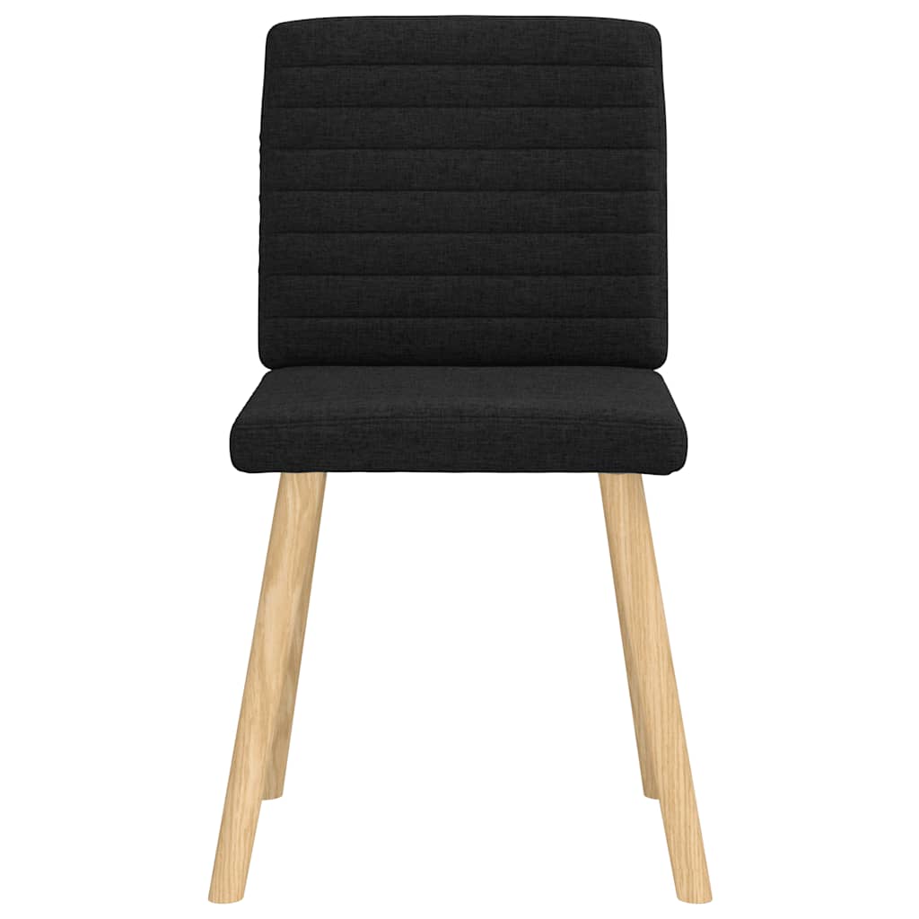 Eetkamerstoelen 6 st stof zwart