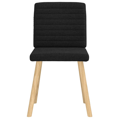 Eetkamerstoelen 6 st stof zwart