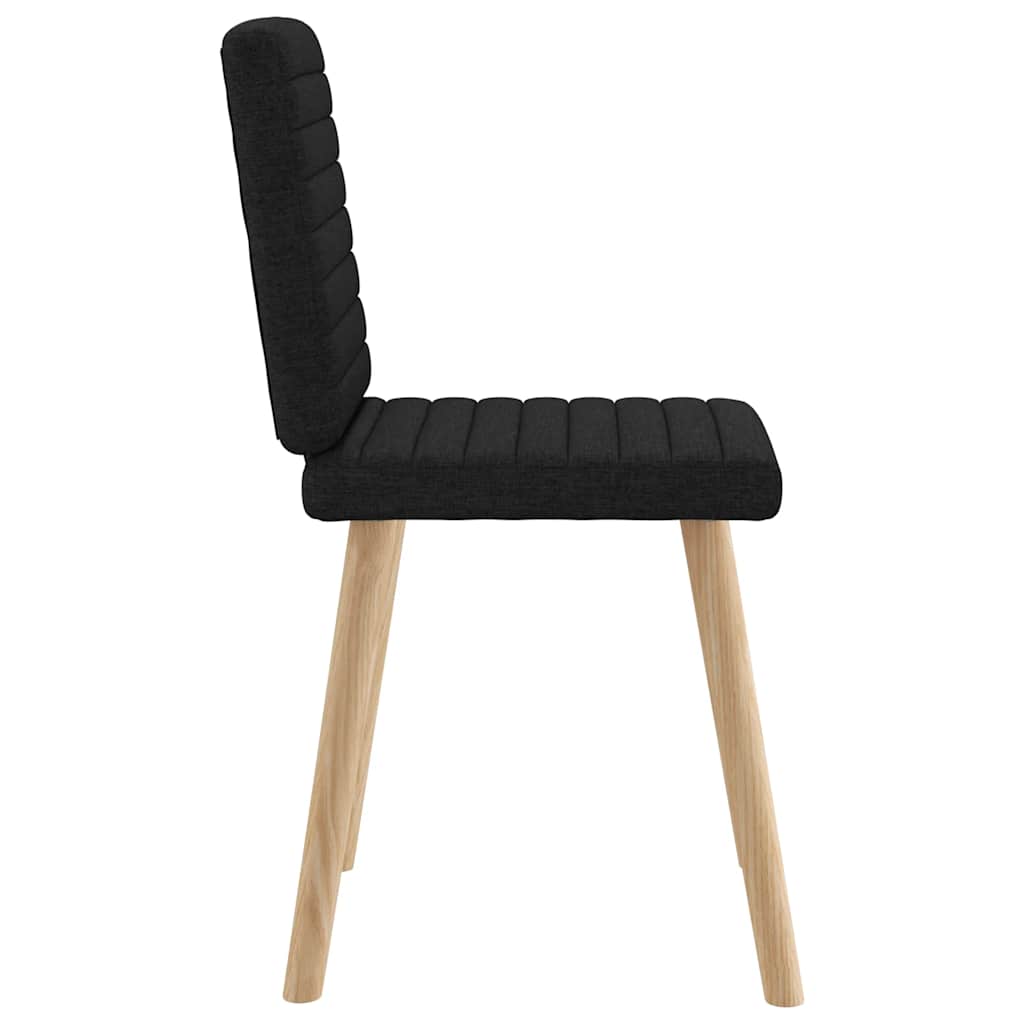 Eetkamerstoelen 6 st stof zwart