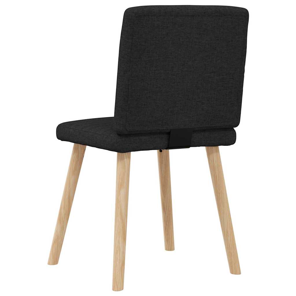 Eetkamerstoelen 6 st stof zwart