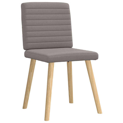Eetkamerstoelen 6 st stof taupe