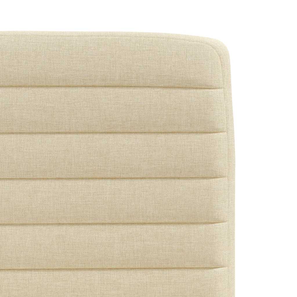 Eetkamerstoelen 6 st stof crèmekleurig