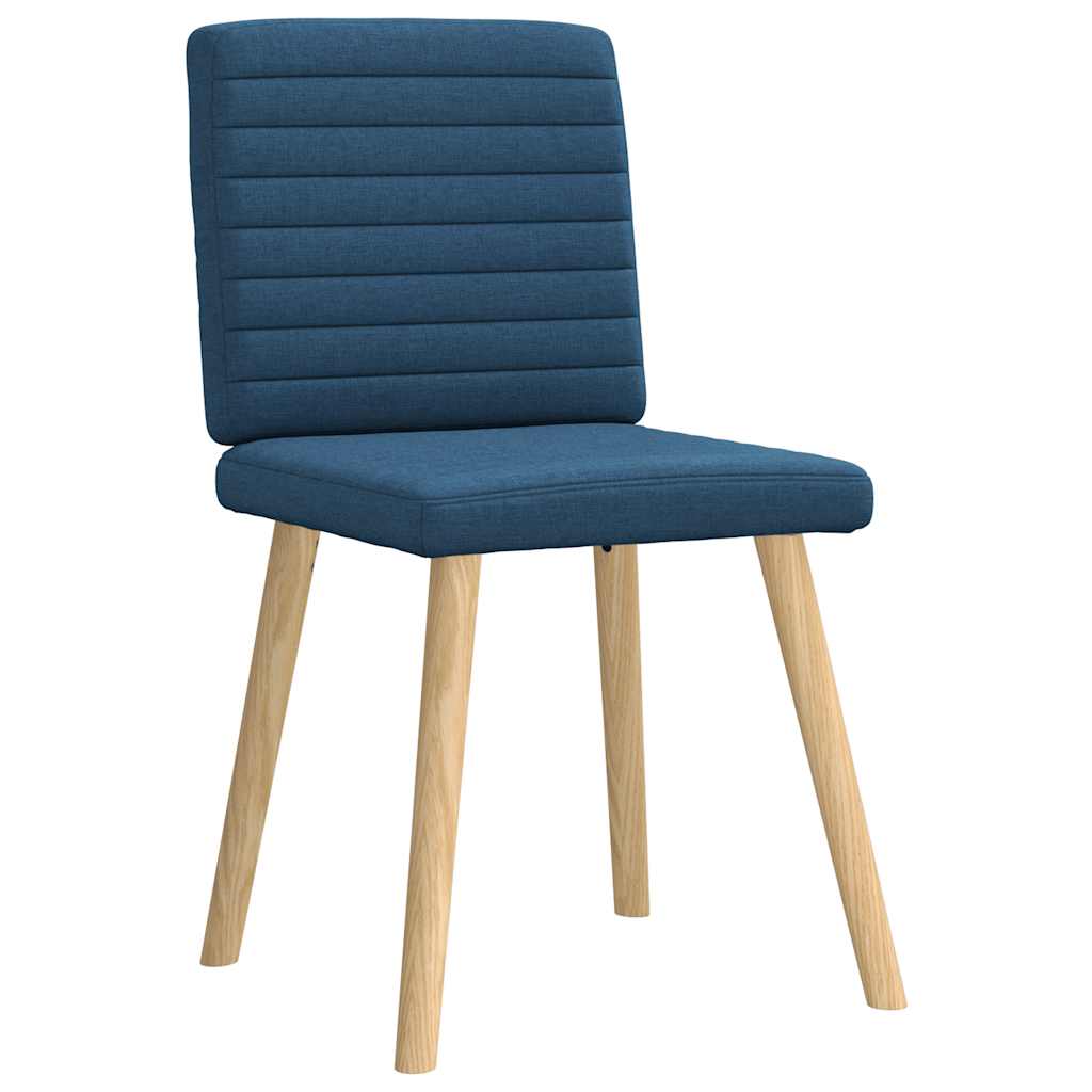 Eetkamerstoelen 6 st stof blauw
