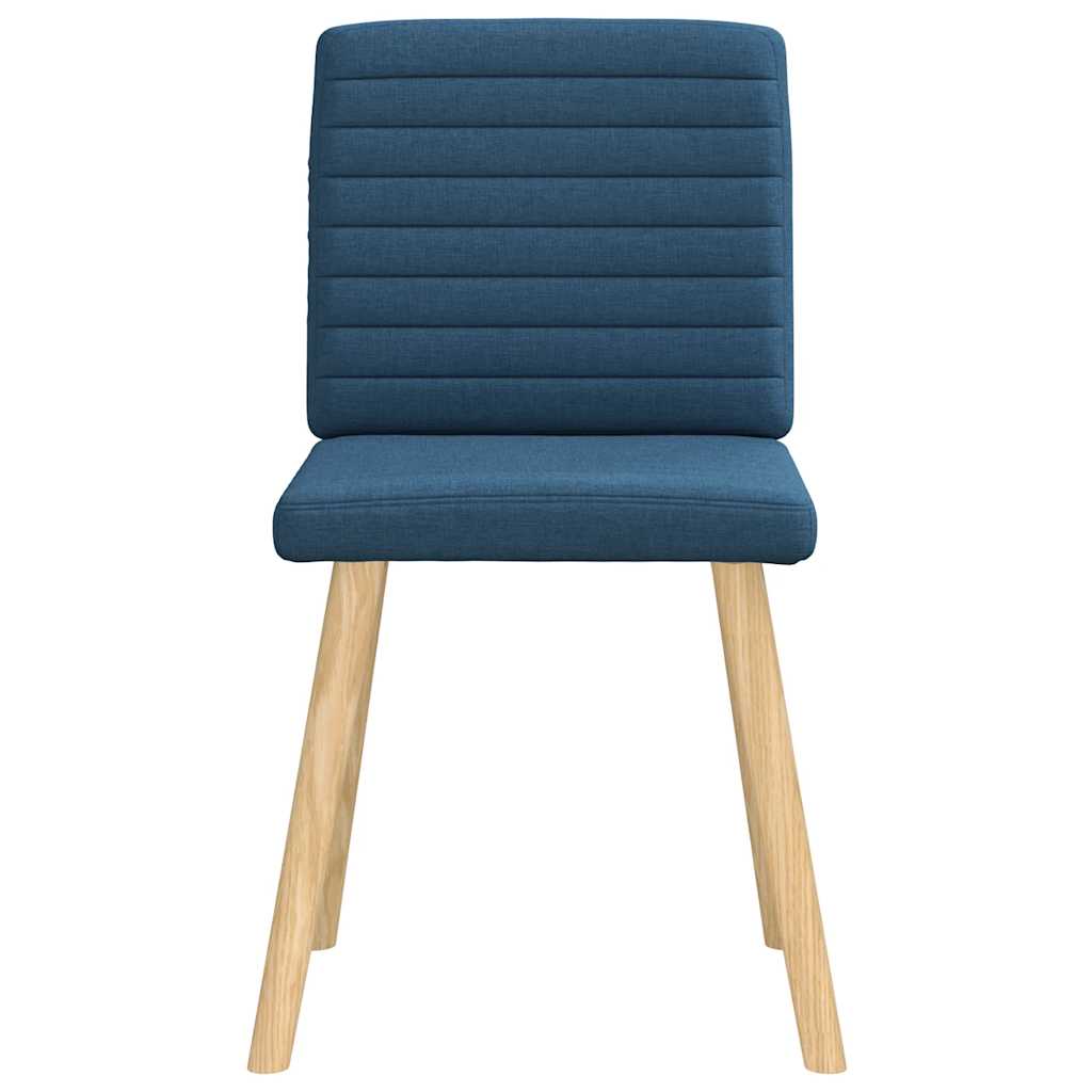 Eetkamerstoelen 6 st stof blauw