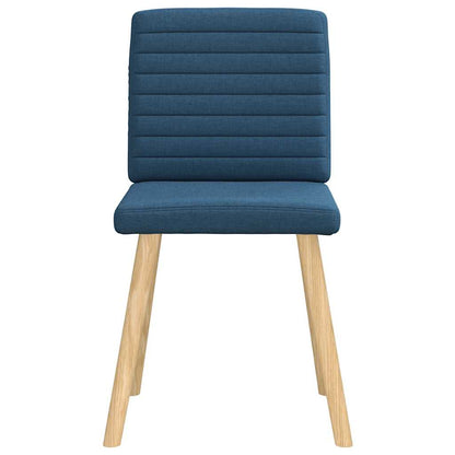 Eetkamerstoelen 6 st stof blauw