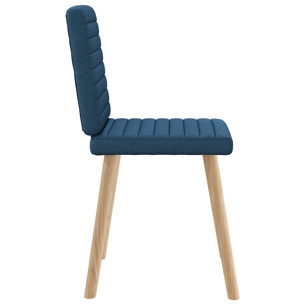 Eetkamerstoelen 6 st stof blauw