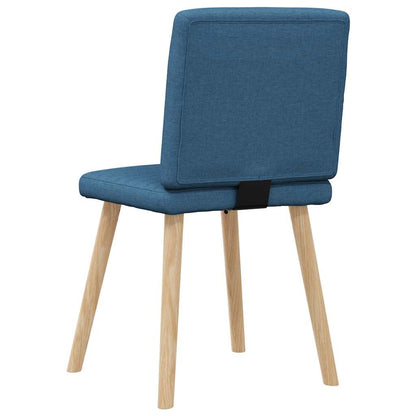 Eetkamerstoelen 6 st stof blauw