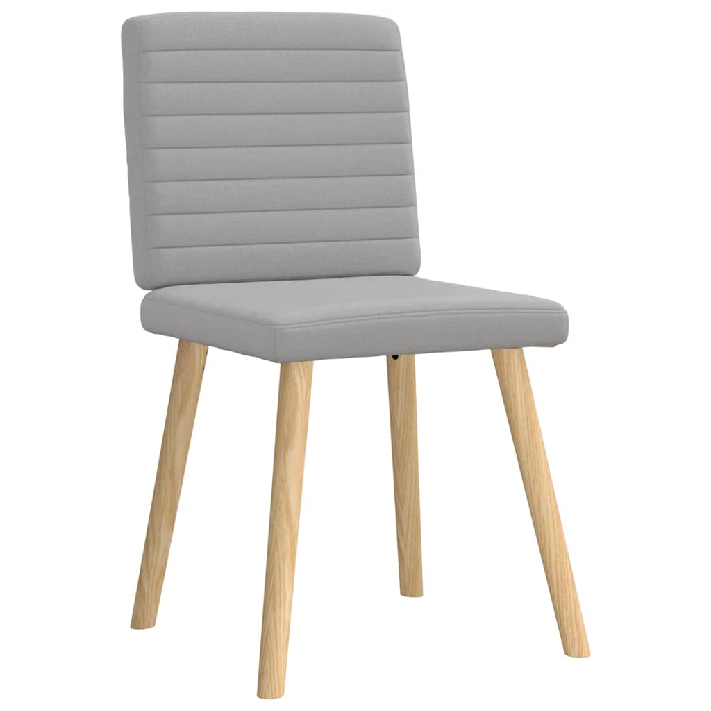 Eetkamerstoelen 6 st stof wolk grijs