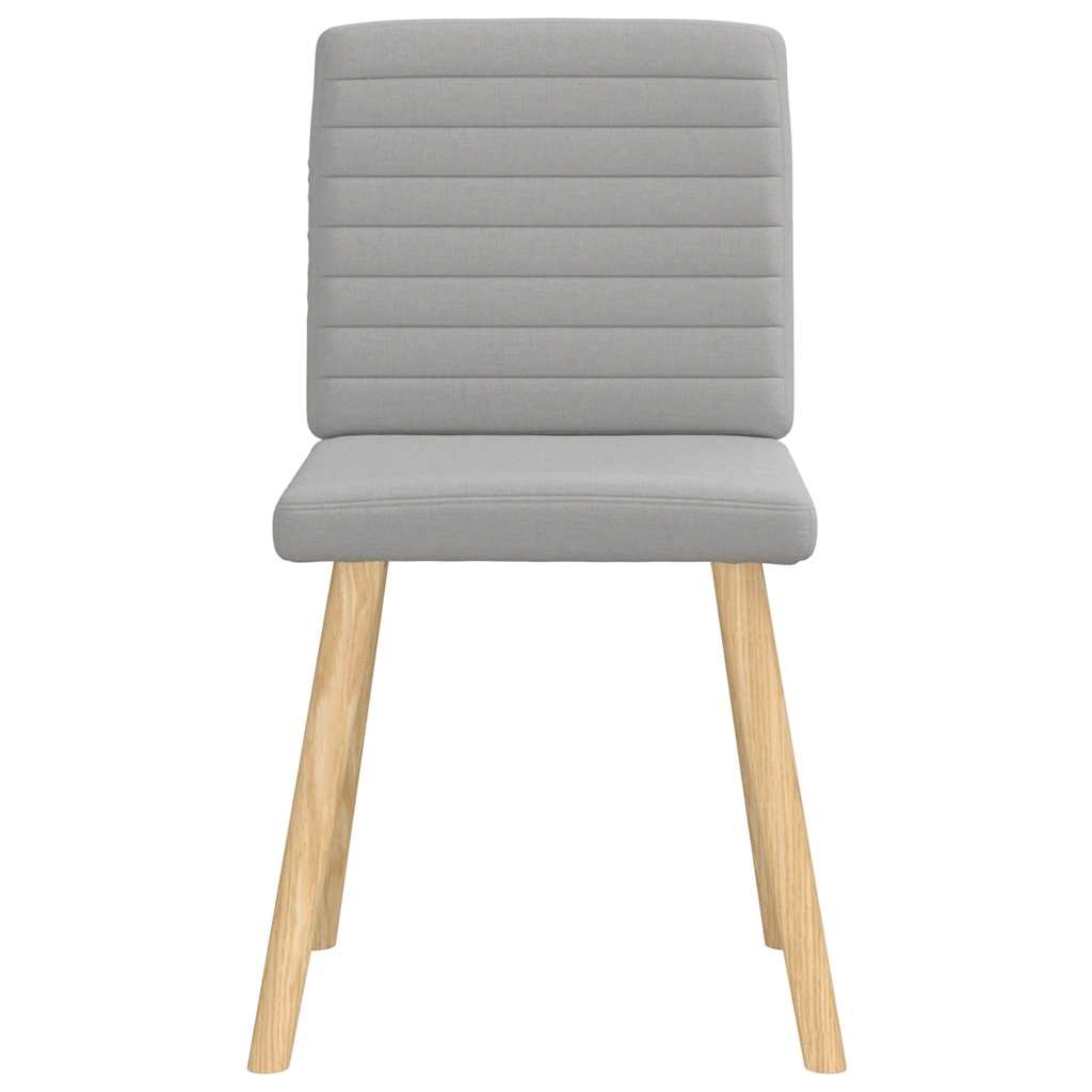 Eetkamerstoelen 6 st stof wolk grijs