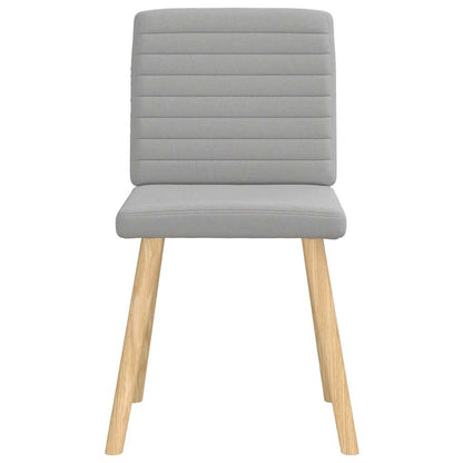 Eetkamerstoelen 6 st stof wolk grijs