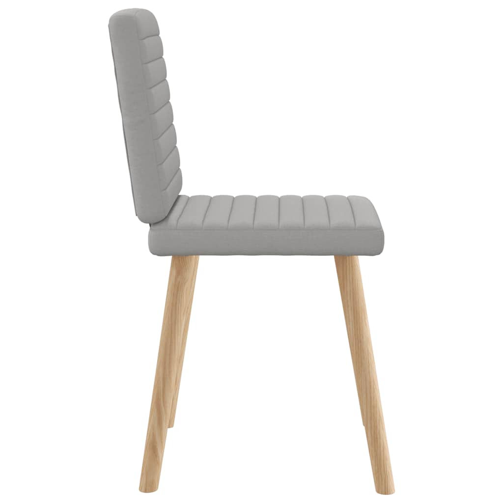 Eetkamerstoelen 6 st stof wolk grijs