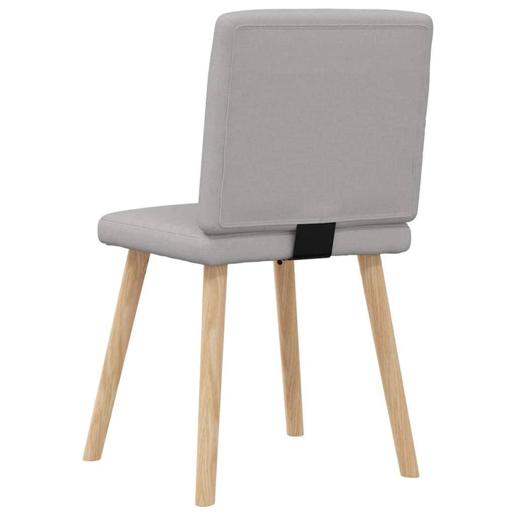 Eetkamerstoelen 6 st stof wolk grijs