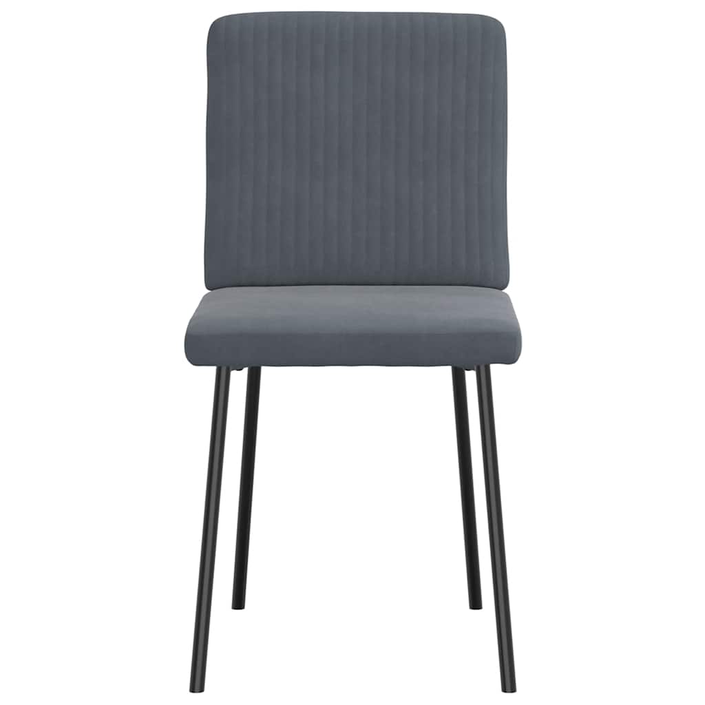 Eetkamerstoelen 6 st fluweel donkergrijs