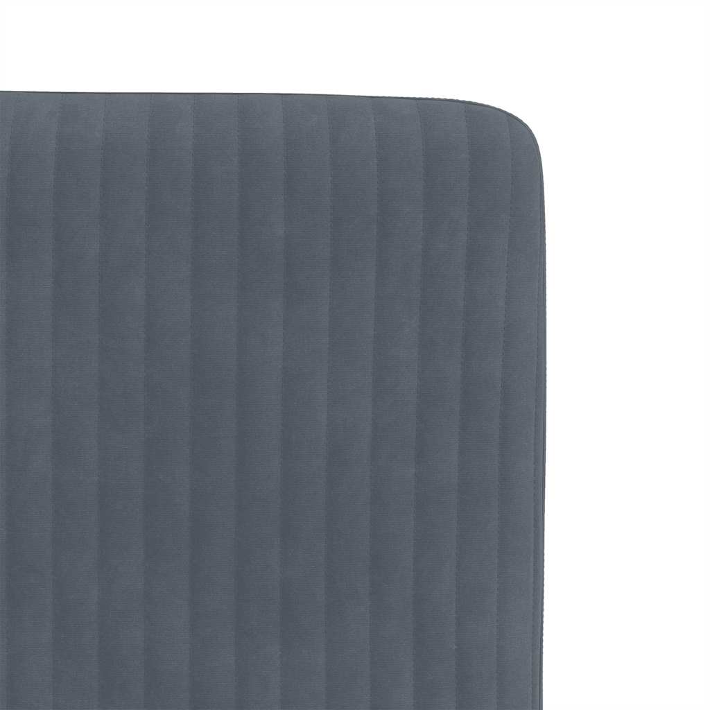 Eetkamerstoelen 6 st fluweel donkergrijs