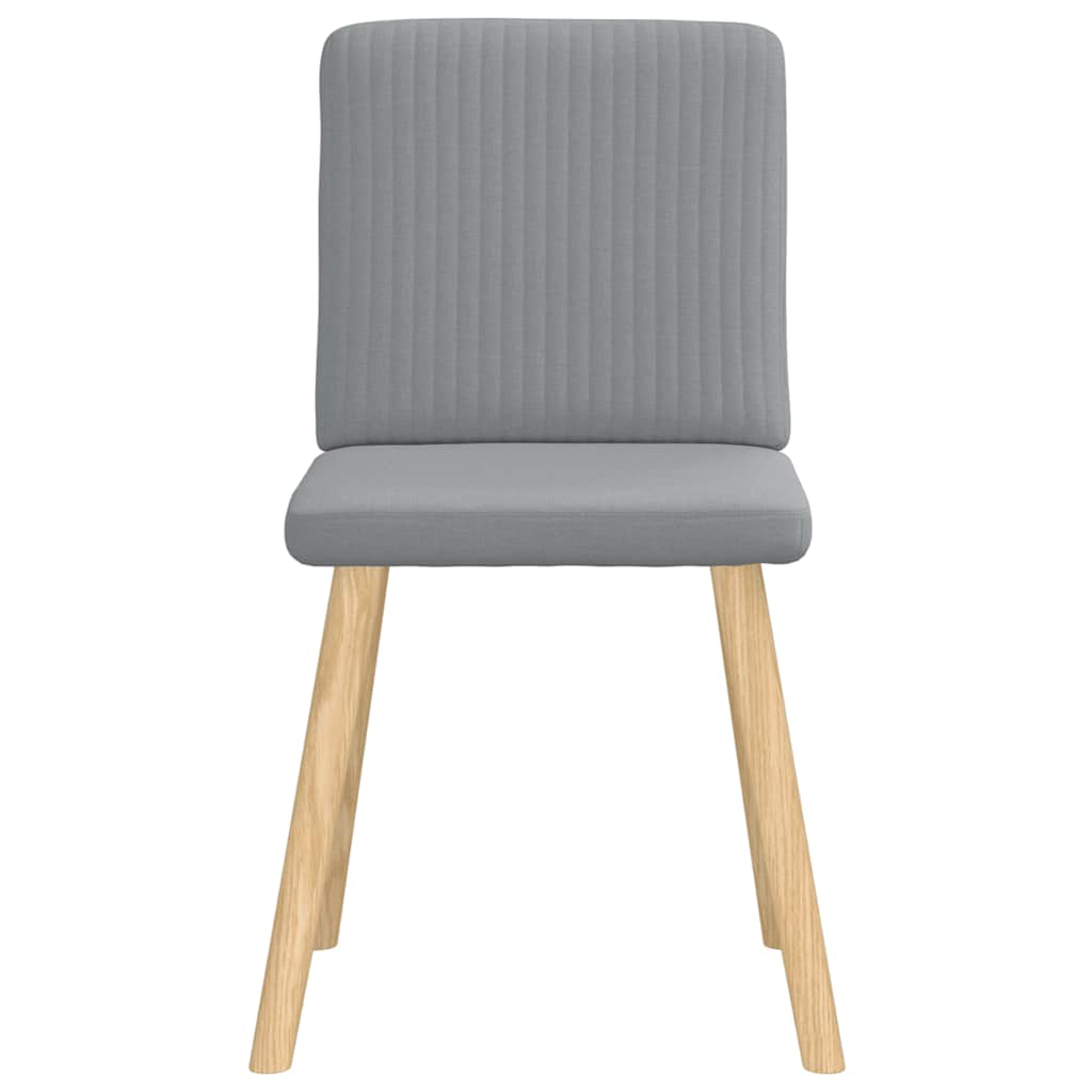 Eetkamerstoelen 6 st stof lichtgrijs