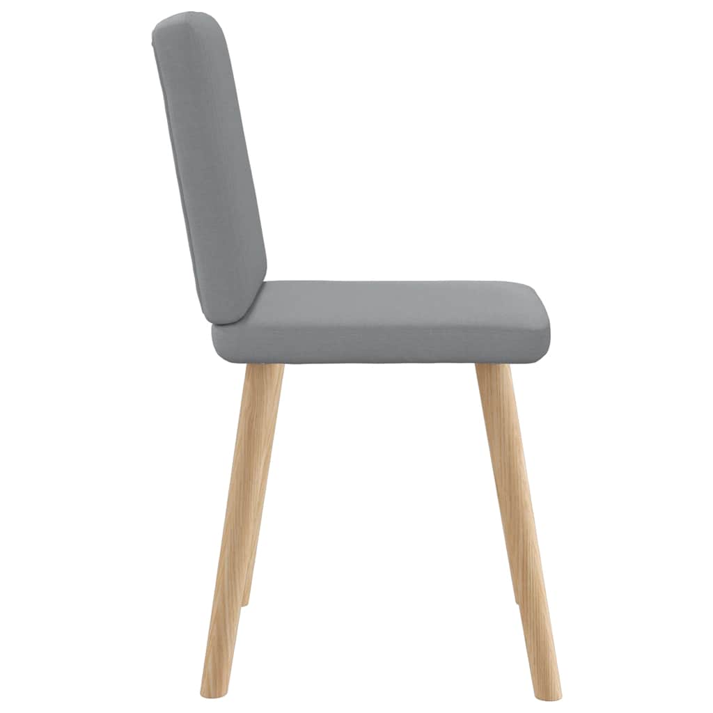 Eetkamerstoelen 6 st stof lichtgrijs