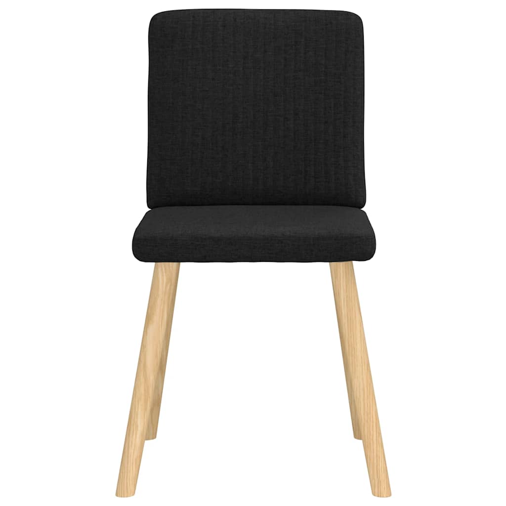 Eetkamerstoelen 6 st stof zwart