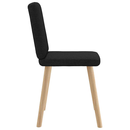 Eetkamerstoelen 6 st stof zwart