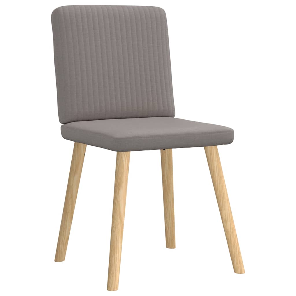 Eetkamerstoelen 6 st stof taupe