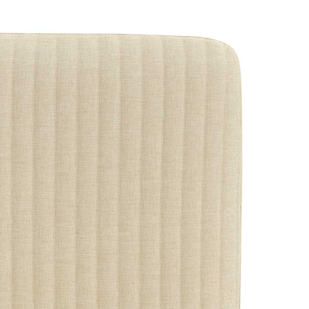 Eetkamerstoelen 6 st stof crèmekleurig